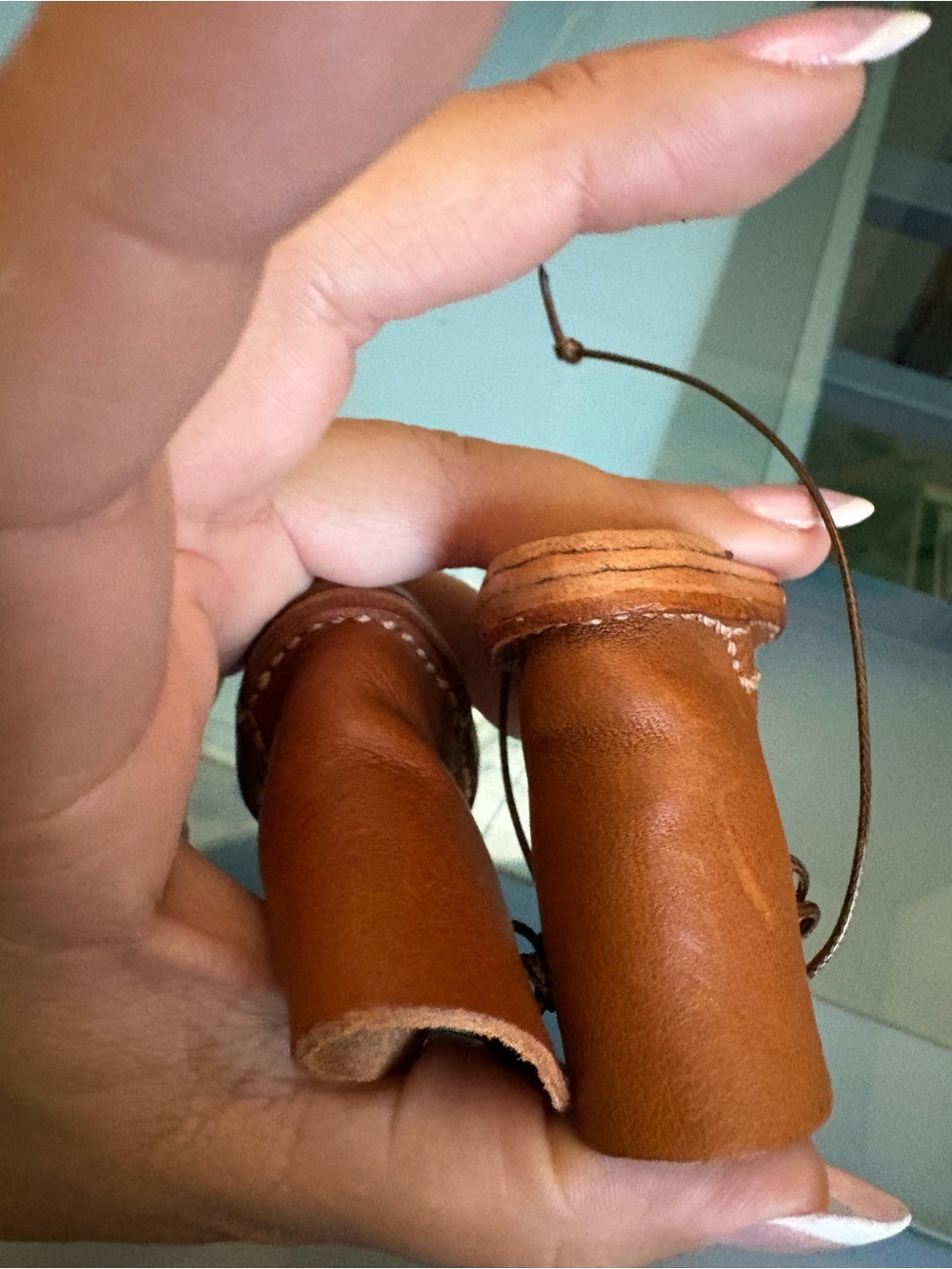 Handmade Brown-Haired Cloth Doll with Black Outfit - Picture 5 of 13